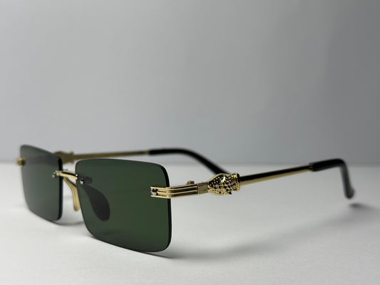 KARAN AUJLA STYLE RIMLESS  GLASSES  GREEN SHADE
