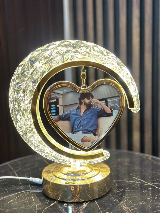Customize Photo Heart Moon LAMP