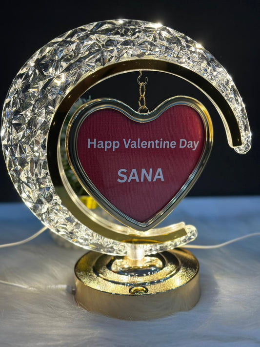 Crystal LED Moon Shape Photo Frame Lamp –