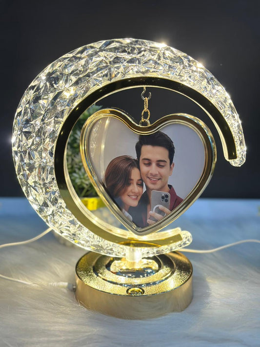 Crystal LED Moon Shape Photo Frame Lamp –