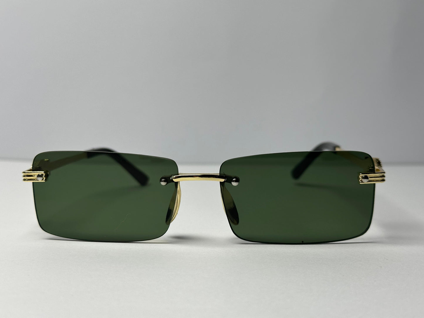 KARAN AUJLA STYLE RIMLESS  GLASSES  GREEN SHADE