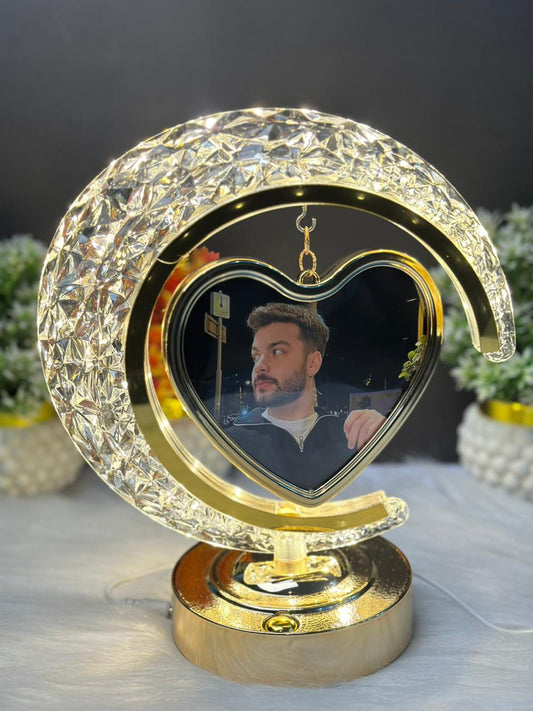 Customize Photo Heart Moon LAMP
